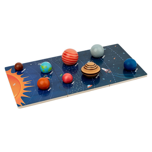 Solar System Toy – 3D Wooden Galaxy Educational Puzzle