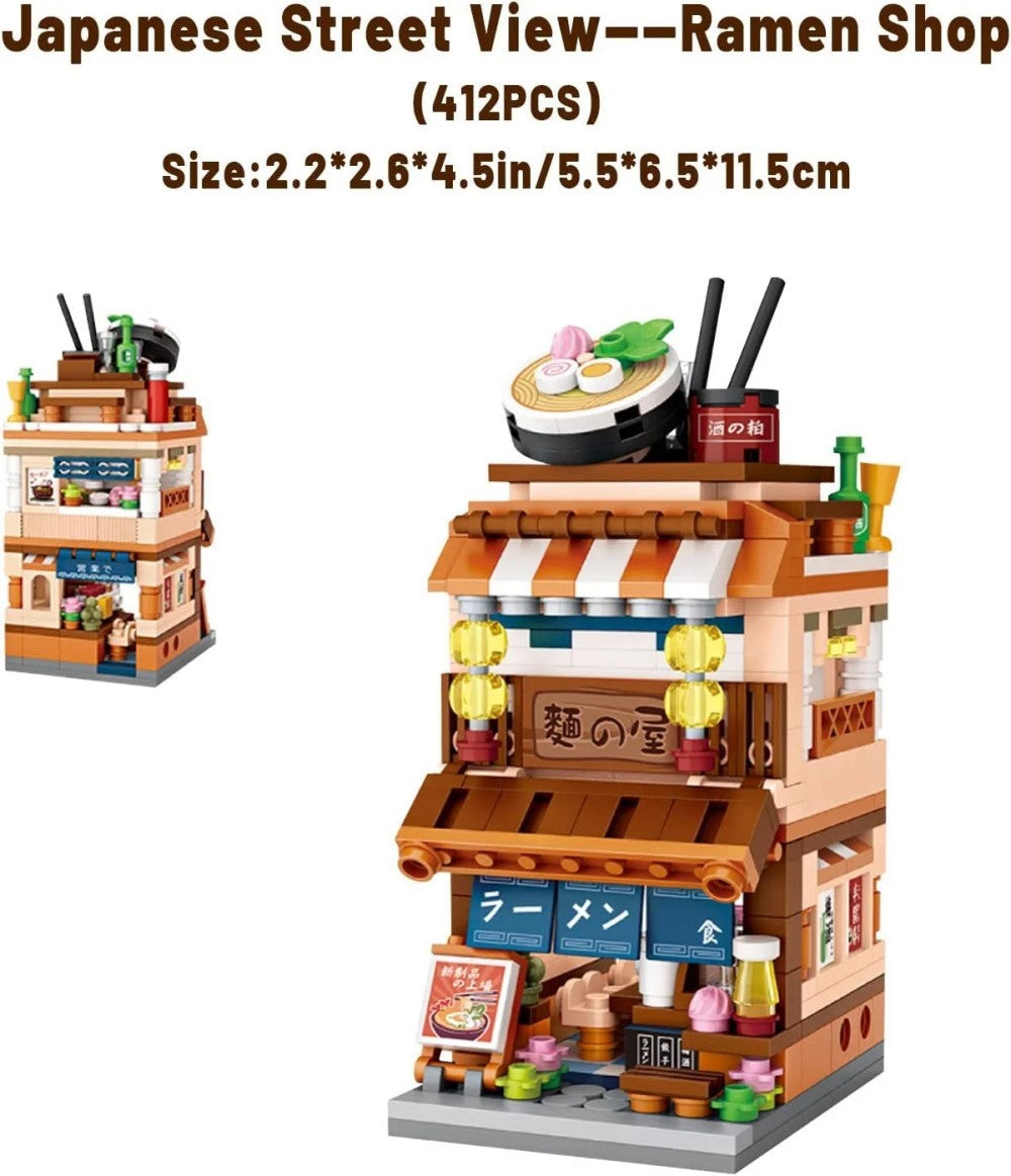 Mini Building Blocks Japanese Street View 4-in-1 Set