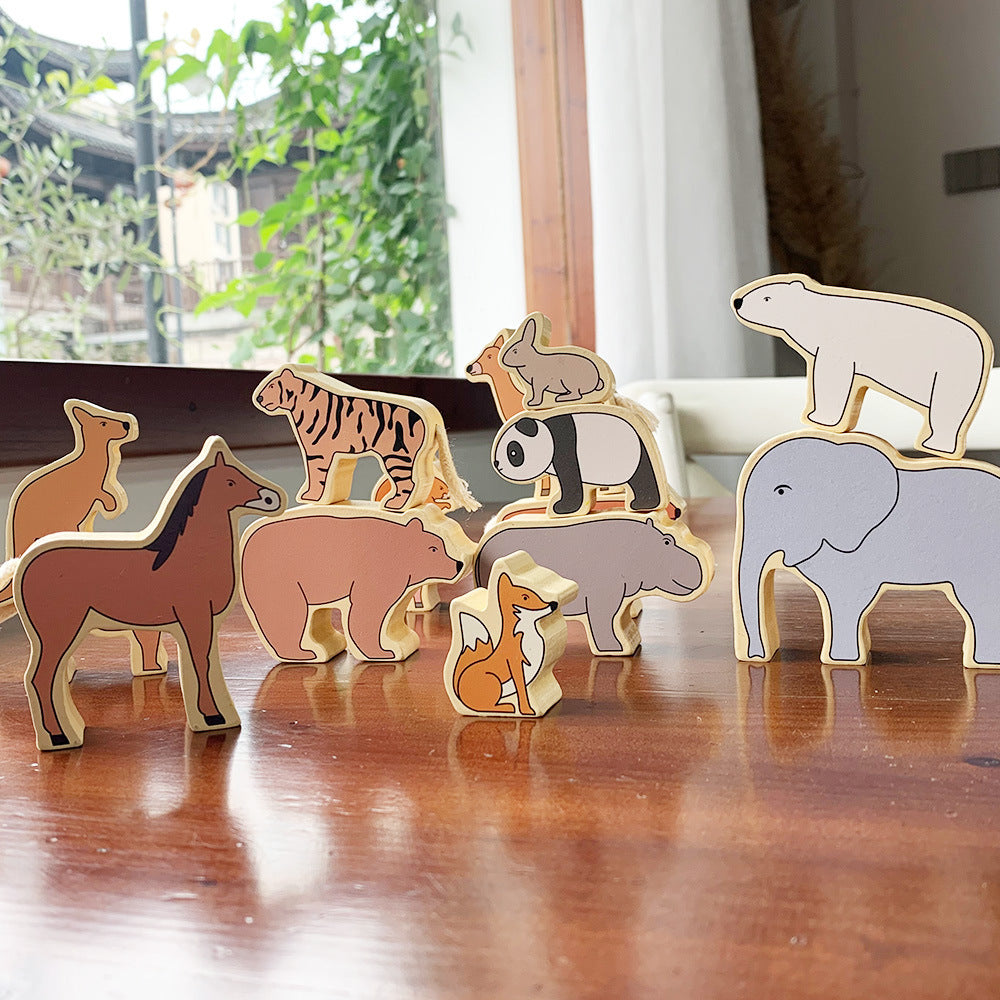 Fun Zoo Wooden Building Blocks for Kids
