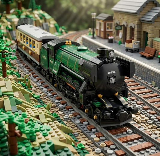 DIY Electric Train Set with 800+ ABS Building Blocks