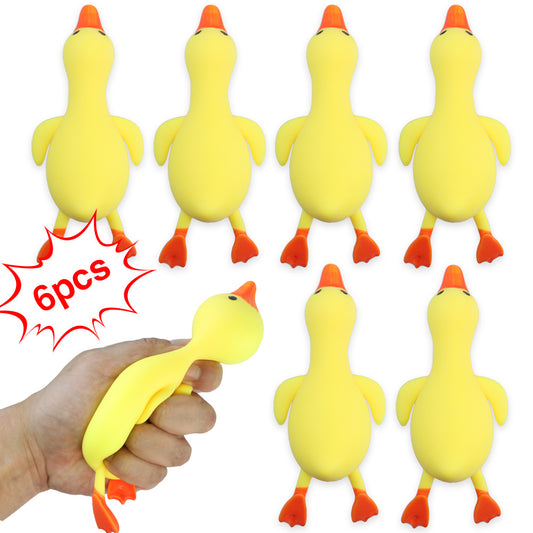 6 PCS Big Duck Squeezing Toys for Stress Relief & Fun