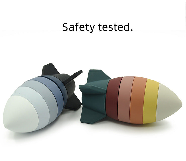 Space Shuttle Silicone Building Blocks Toy for Kids