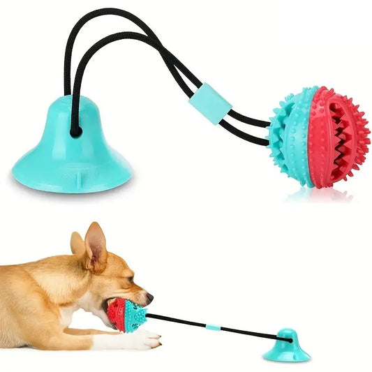 Tough Chewer Suction Cup Rope Dog Toy with Food Dispenser
