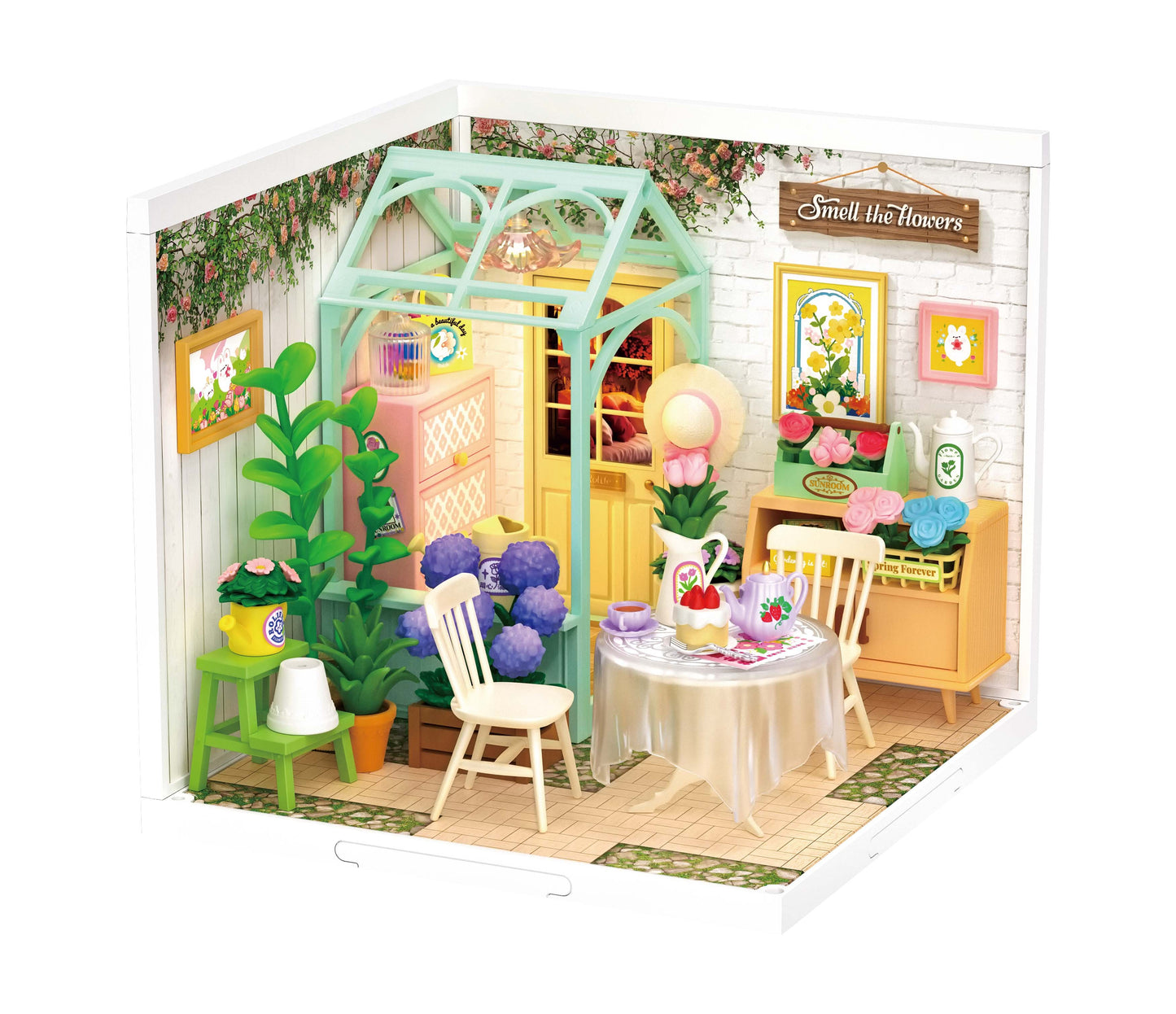 Miniature House Kit with Lights and Furniture