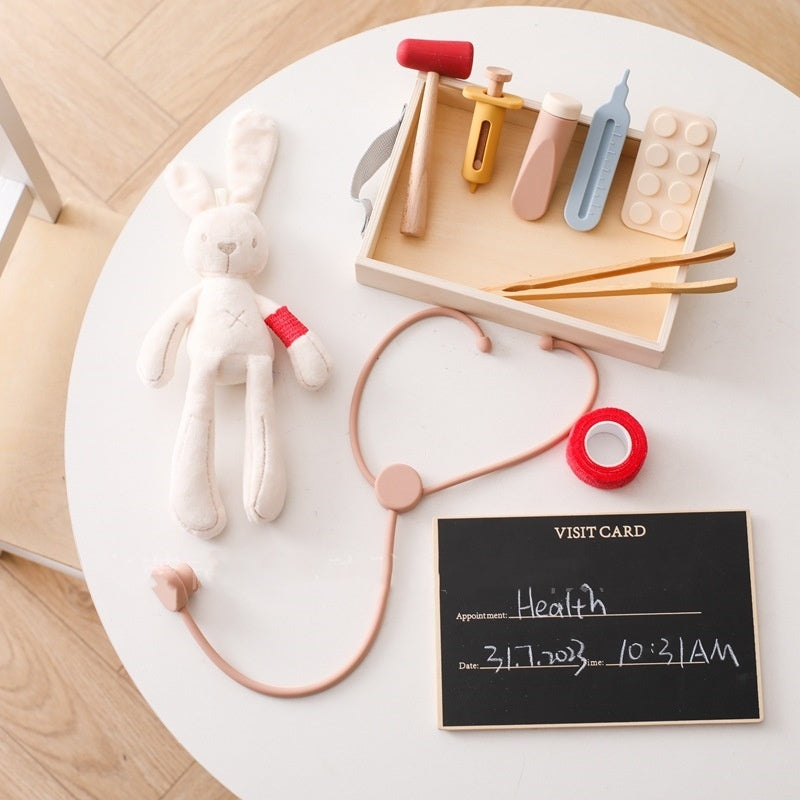 Doctor Toy Wooden Medical Playset for Kids
