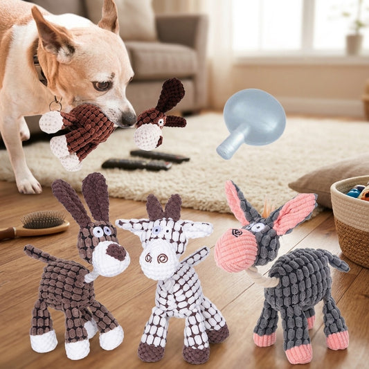Soft Plush Donkey Dog Toy for Safe and Fun Playtime