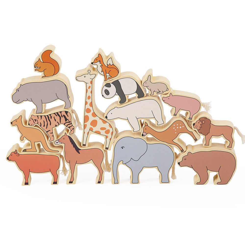 Fun Zoo Wooden Building Blocks for Kids