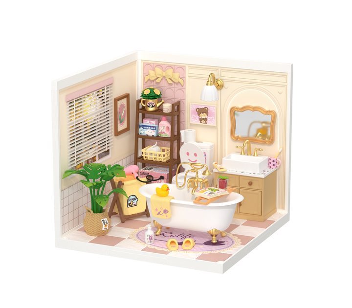 Miniature House Kit with Lights and Furniture