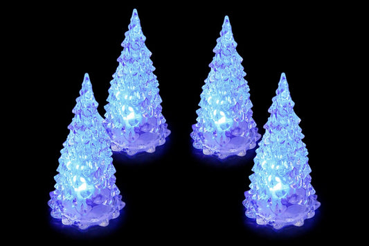 Mini Crystal LED Christmas Tree Night Light – Color Changing Tabletop Holiday Decor