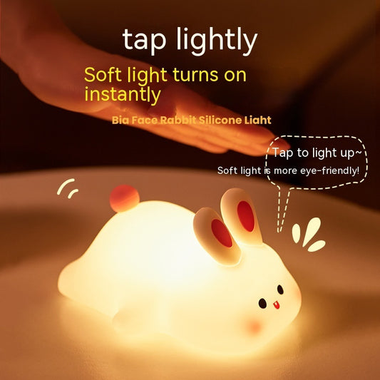 Rabbit Silicone Night Light with Timer and Adjustable Brightness