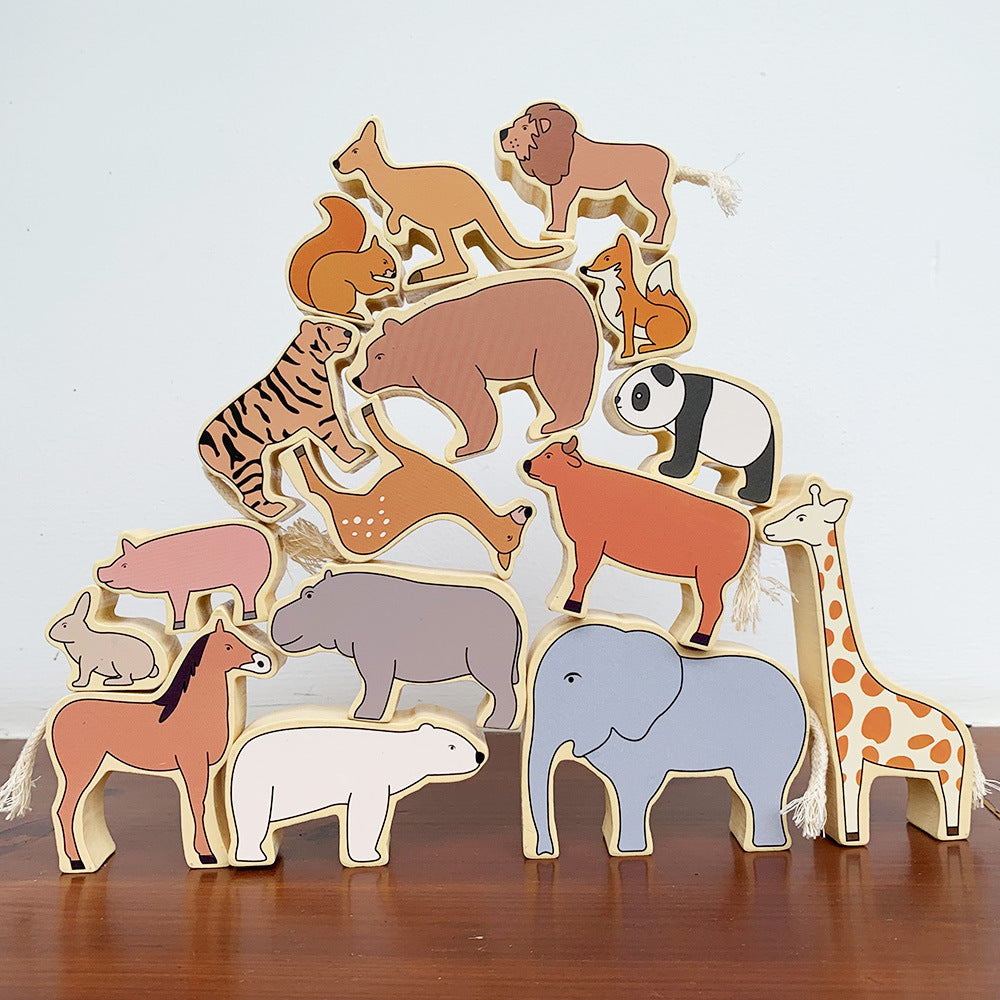 Fun Zoo Wooden Building Blocks for Kids