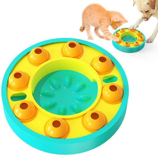 Interactive Dog Puzzle Toy with Slow Feeder and Food Dispenser