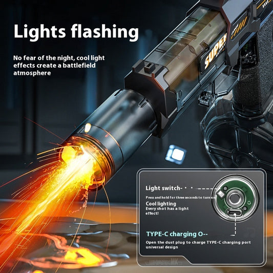 Rechargeable Spray Gun Toy – Electric Firelight Mouse Design for Kids