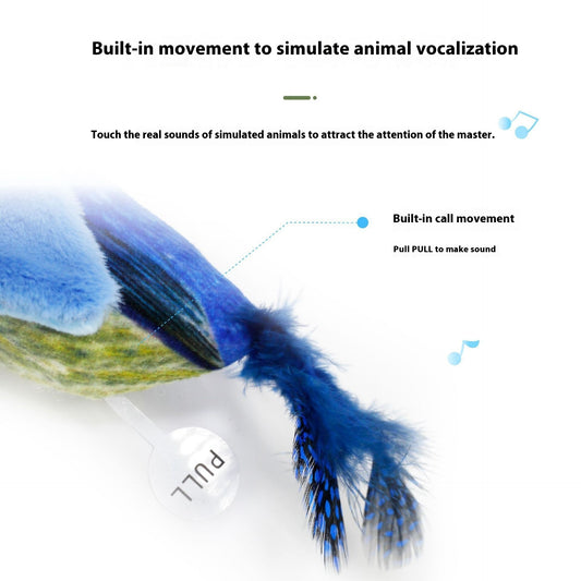 Interactive Plush Pet Simulator Toy with Colorful Elastic Strings