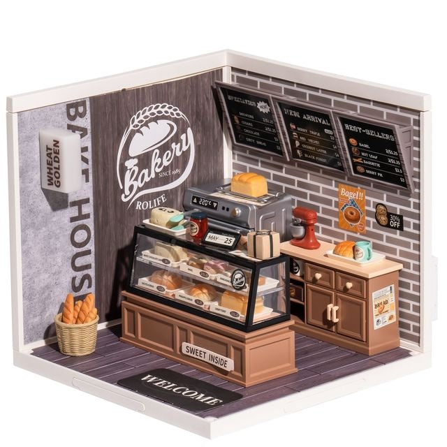 Miniature House Kit with Lights and Furniture