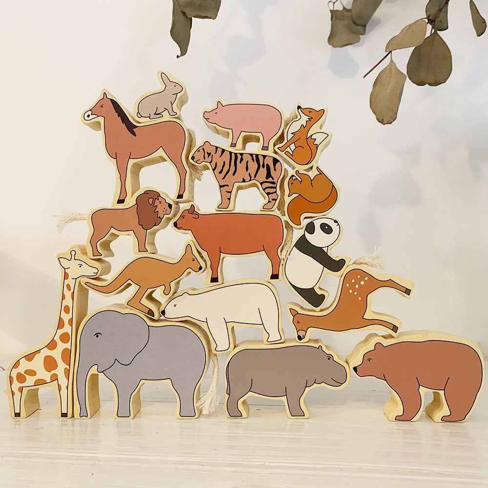 Fun Zoo Wooden Building Blocks for Kids