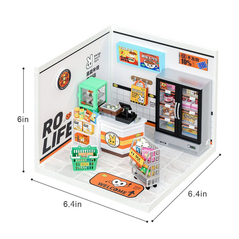 Miniature House Kit with Lights and Furniture