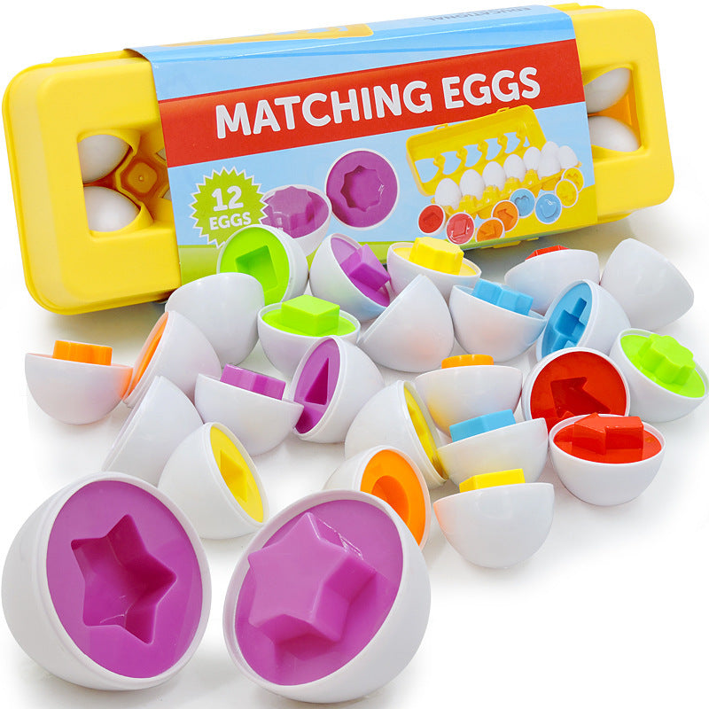 Educational Egg Toy Set for Kids – Shape & Color Matching