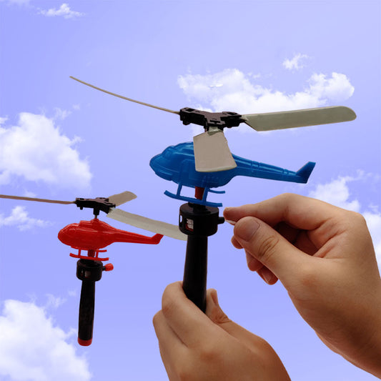 Colorful Pull Line Helicopter Toy for Kids & Teens