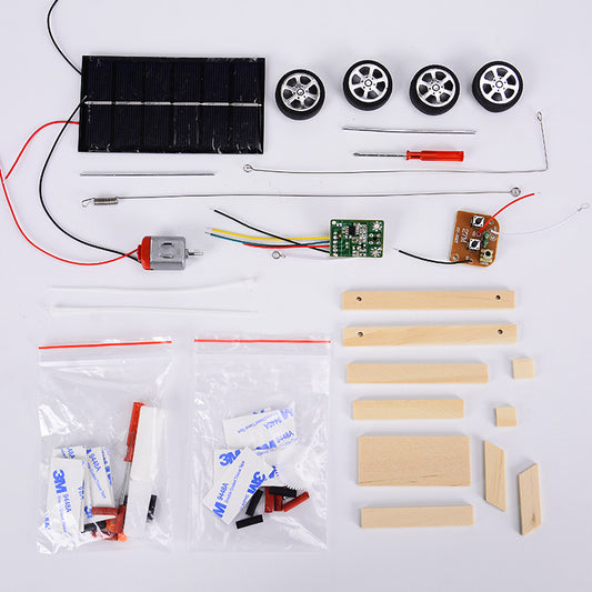 DIY Solar Powered Car Kit with Remote Control for Kids