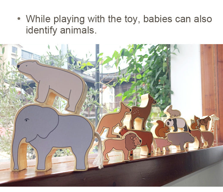 Fun Zoo Wooden Building Blocks for Kids