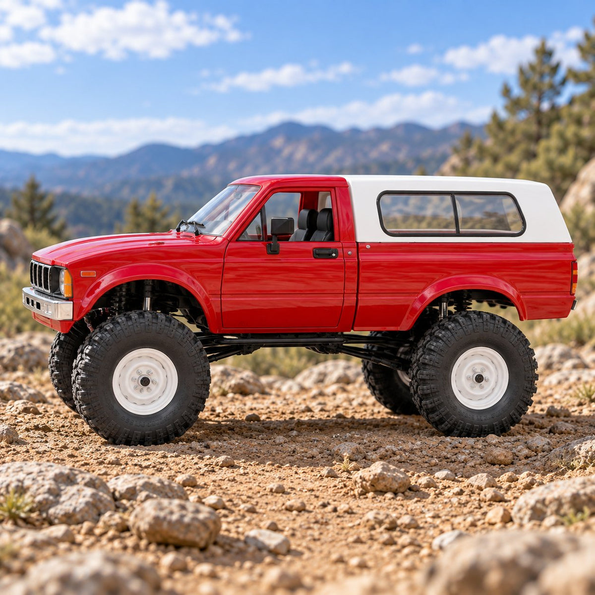 Rock Crawler RC Car with 4WD Pickup Truck Design