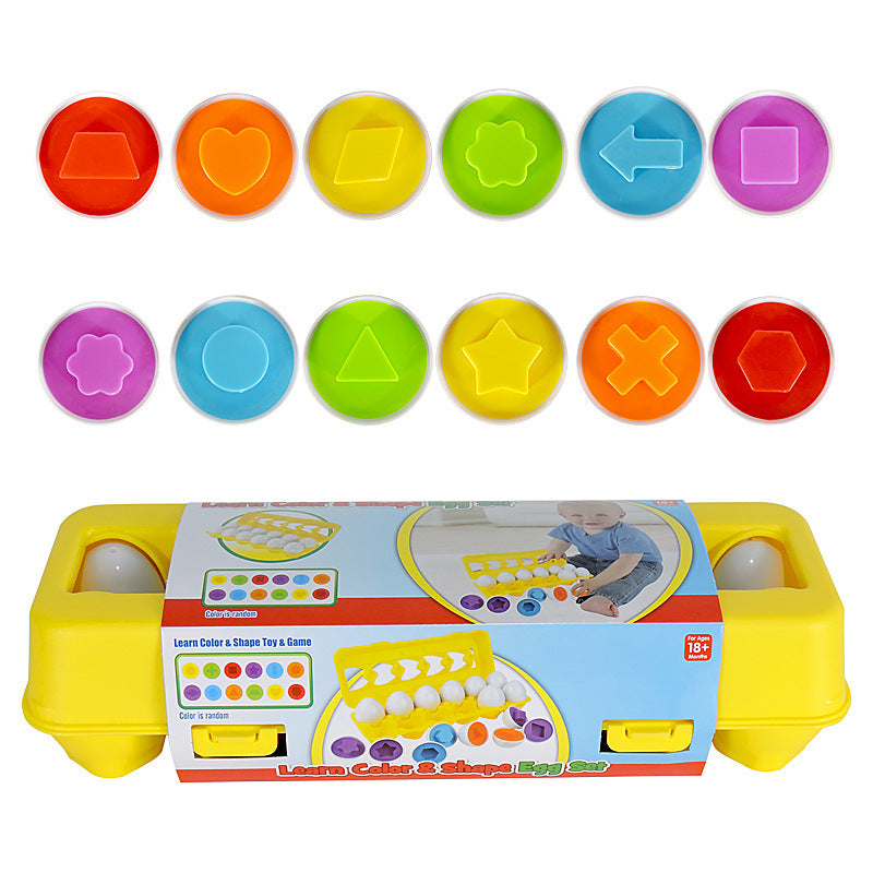 Educational Egg Toy Set for Kids – Shape & Color Matching