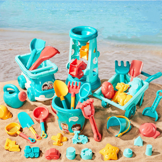 Beach Toys for Kids – Multi-Piece Sand Play Sets with Buckets, Carts & Trucks