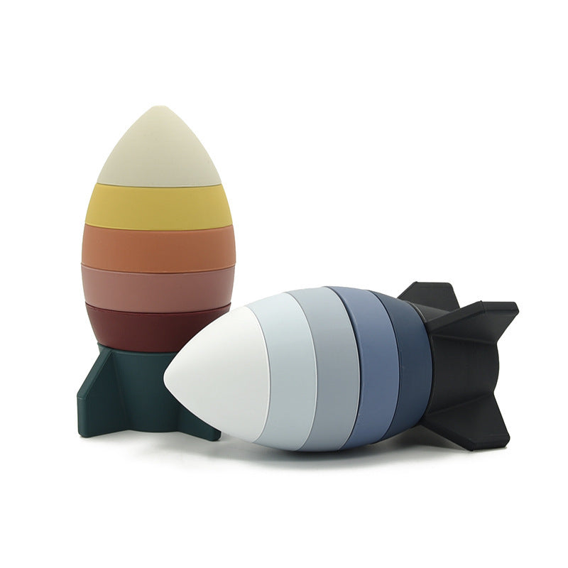 Space Shuttle Silicone Building Blocks Toy for Kids