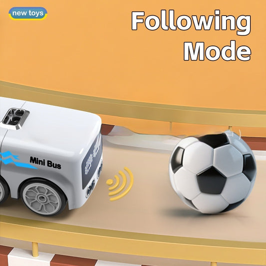 Educational toy bus performing 360 degree rotating dance moves