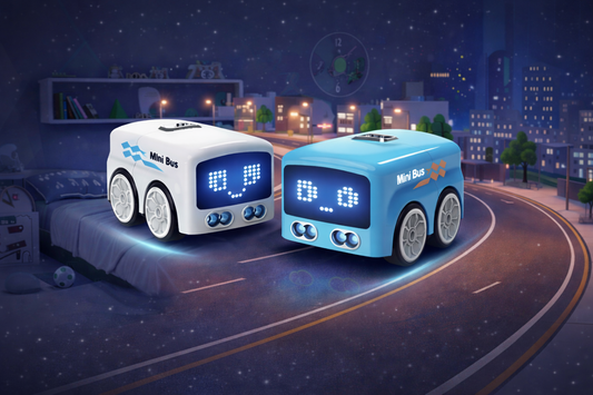 Smart toy bus with gesture sensing control responding to hand movement