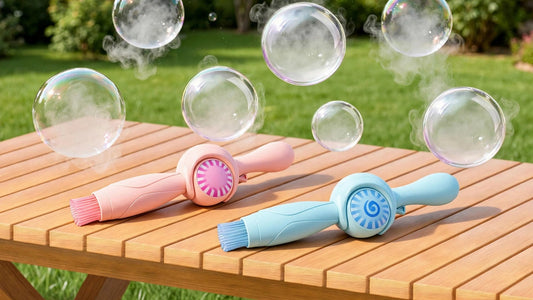 Tired of Tiny Bubbles? This Huge Bubble Machine Wand Creates Bouncy Fog Bubbles