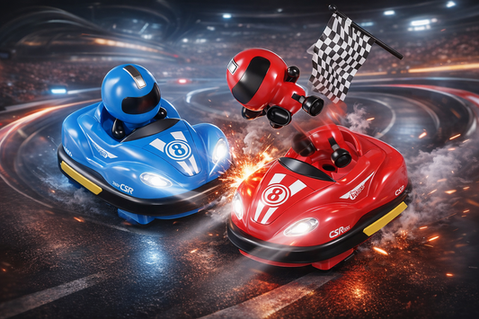 High-speed RC drift car with music and bounce for kids