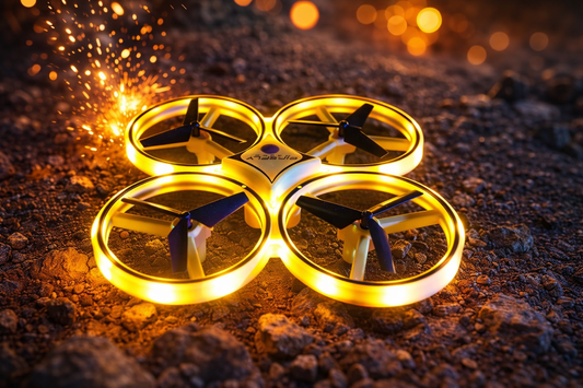 Watch Controlled Mini Drone performing 360° stunts in flight