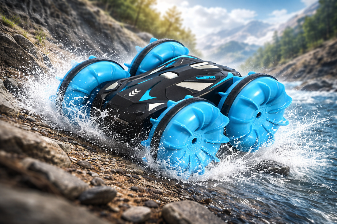 Amphibious RC Car for Kids driving on land and water