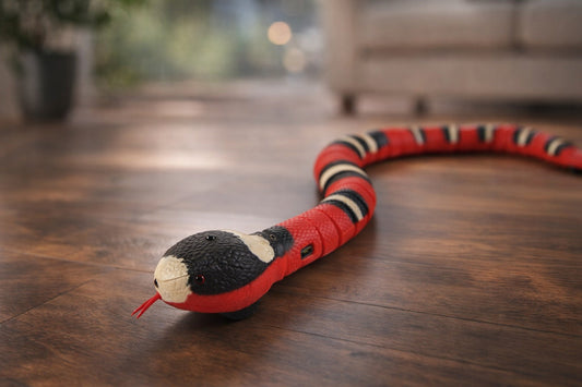 Interactive snake toy with realistic movement slithering on the floor