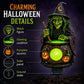 Solar Halloween Garden Lights – Witch Shoe, Pumpkin & Resin Stake Lanterns, Dusk-to-Dawn Auto On/Off for Yard & Outdoor Path