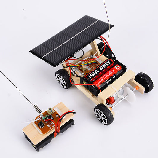 DIY Solar Powered Car Kit with Remote Control for Kids