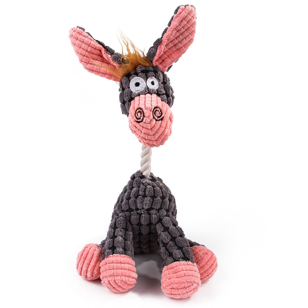 Soft Plush Donkey Dog Toy for Safe and Fun Playtime
