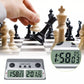 Angled view of lightweight 275g chess clock timer