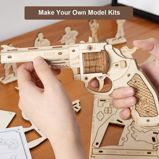 Robotime ROKR M870 – Wooden Gun DIY Assembly Kit