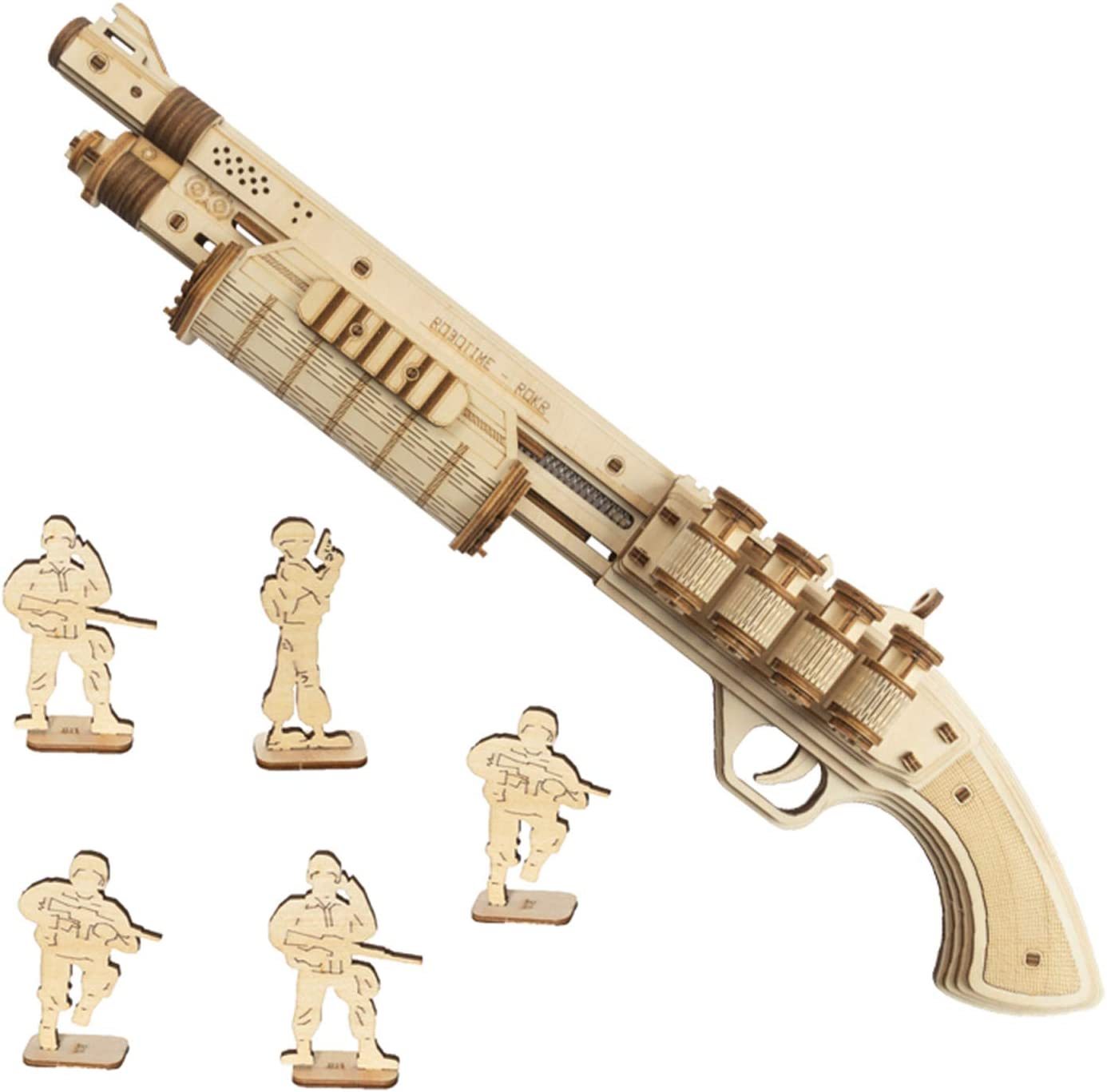 Robotime ROKR M870 – Wooden Gun DIY Assembly Kit