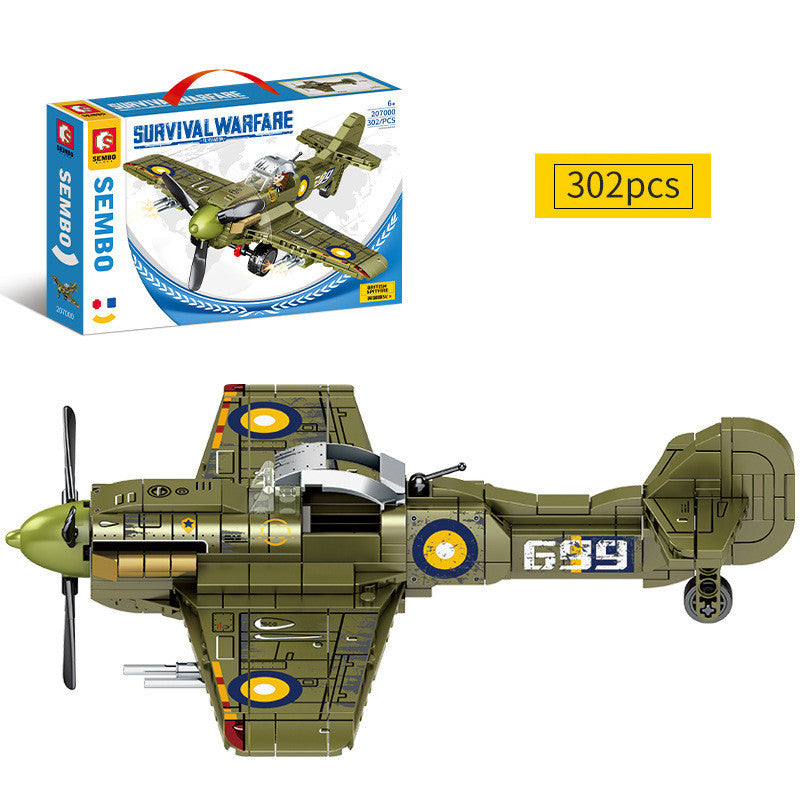 Building Blocks Aircraft Toy – Military Series Assembly Set for Kids
