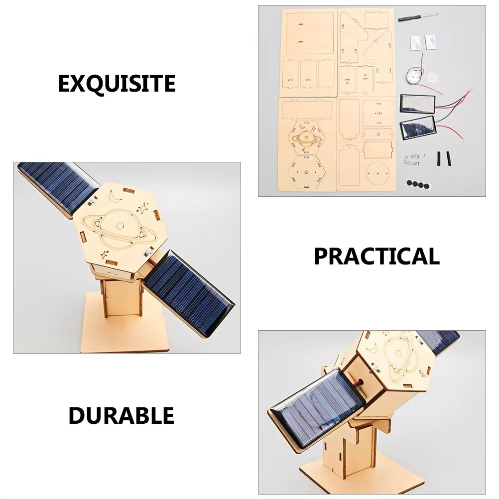 DIY STEM Artificial Satellite Space Model – Solar Power Educational Toy Kit
