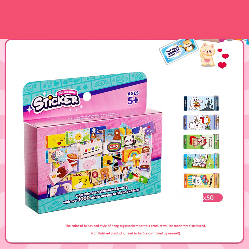 DIY handmade bead bracelet stickers for children, girl toy bracelets