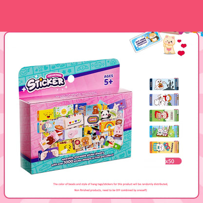 DIY handmade bead bracelet stickers for children, girl toy bracelets