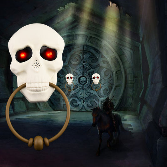 Touch activated Halloween doorbell for seasonal display