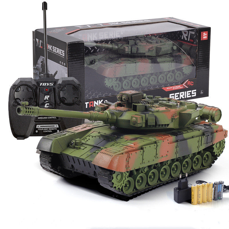 Silver toy tank top view displaying 31.5cm body length
