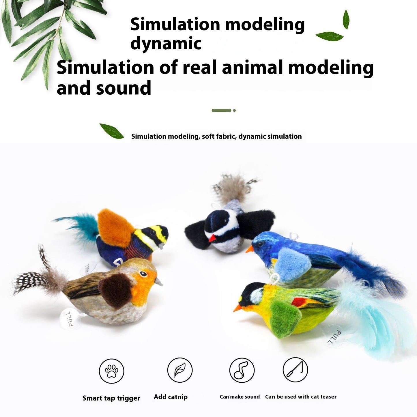 Interactive Plush Pet Simulator Toy with Colorful Elastic Strings