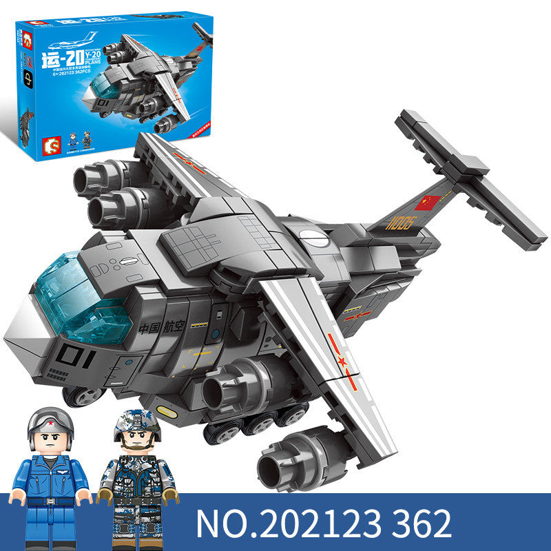 Building Blocks Aircraft Toy – Military Series Assembly Set for Kids